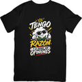 Camiseta negra Tengo Razón - Humor con actitud | Algodón Rebelde