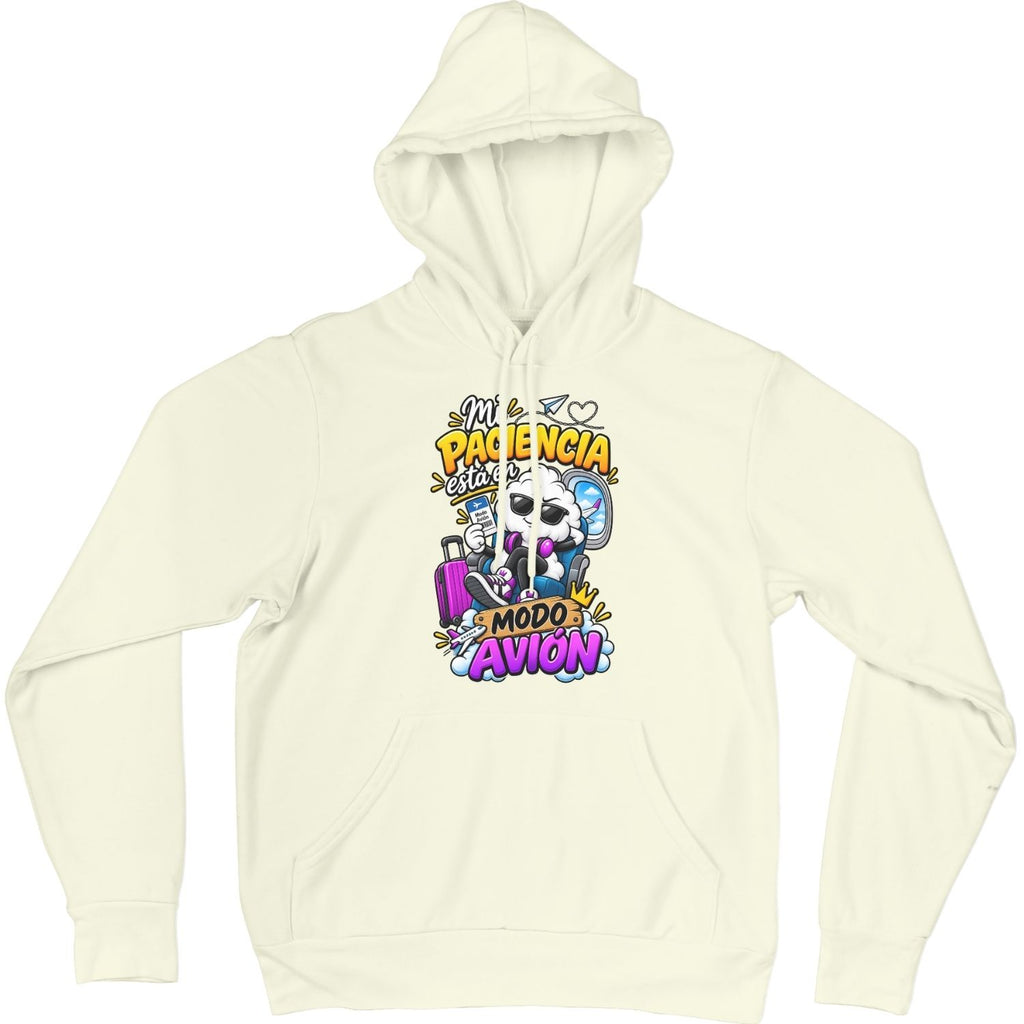 Sudadera negra Mi Paciencia Está en Modo Avión - Algodón Rebelde