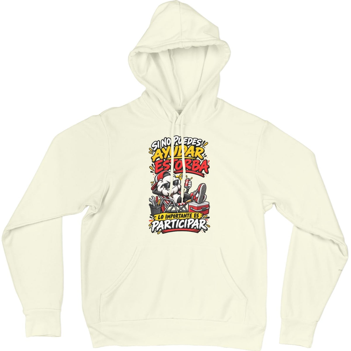 Sudadera beige Si No Puedes Ayudar Estorba - Humor trabajo | Algodón Rebelde