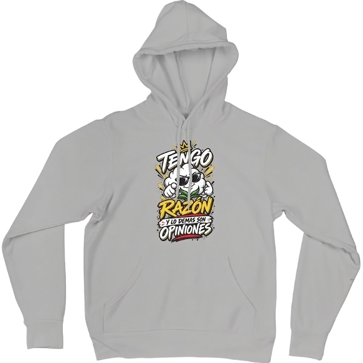 Sudadera gris Tengo Razón - Humor con actitud | Algodón Rebelde