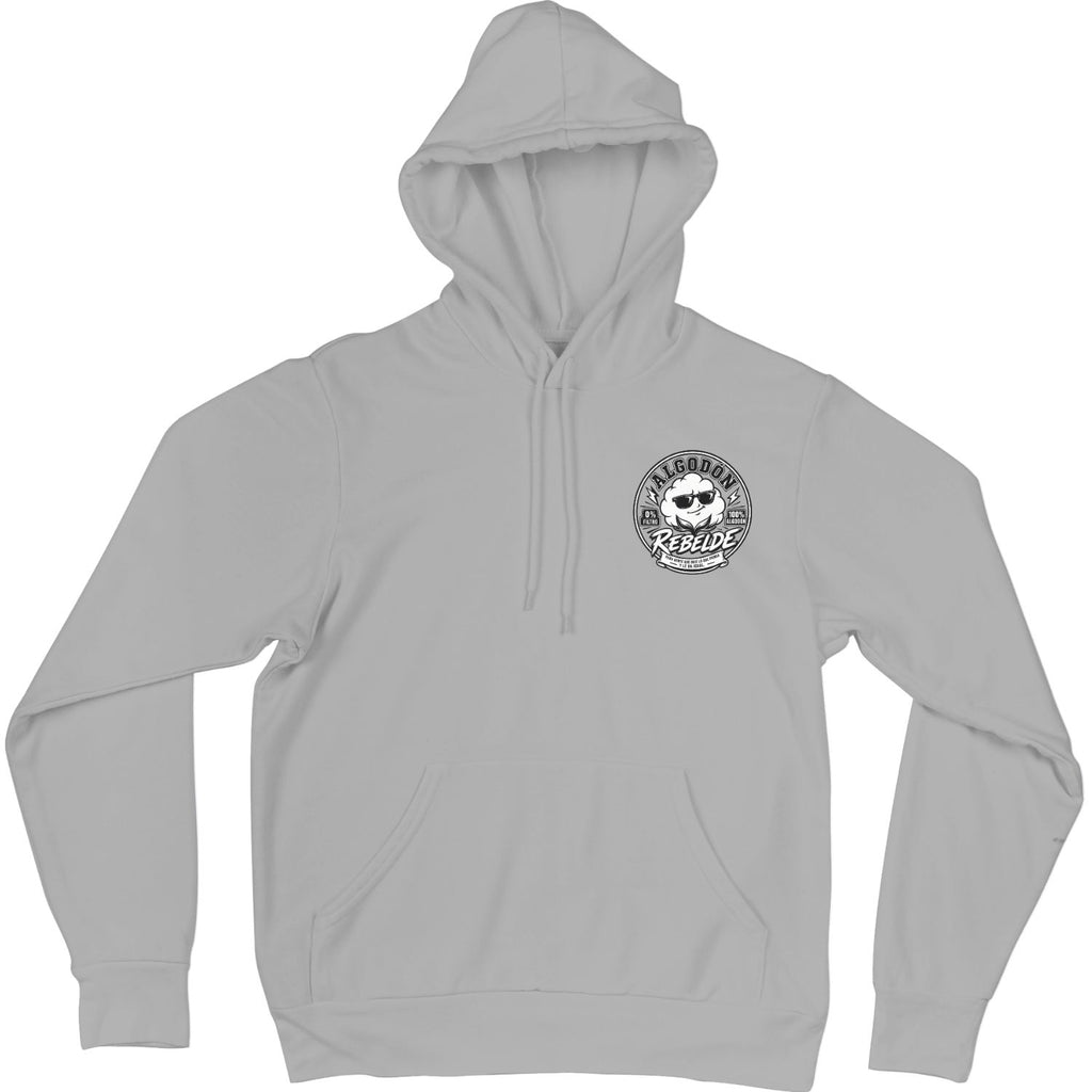 Sudadera gris Algodón Rebelde frontal - 0% Filtro 100% Algodón