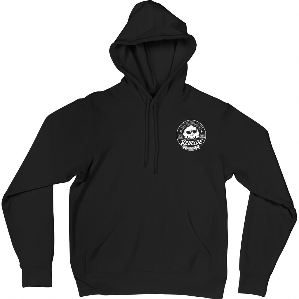 Sudadera negra Algodón Rebelde frontal - 0% Filtro 100% Algodón